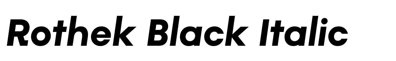 Rothek Black Italic